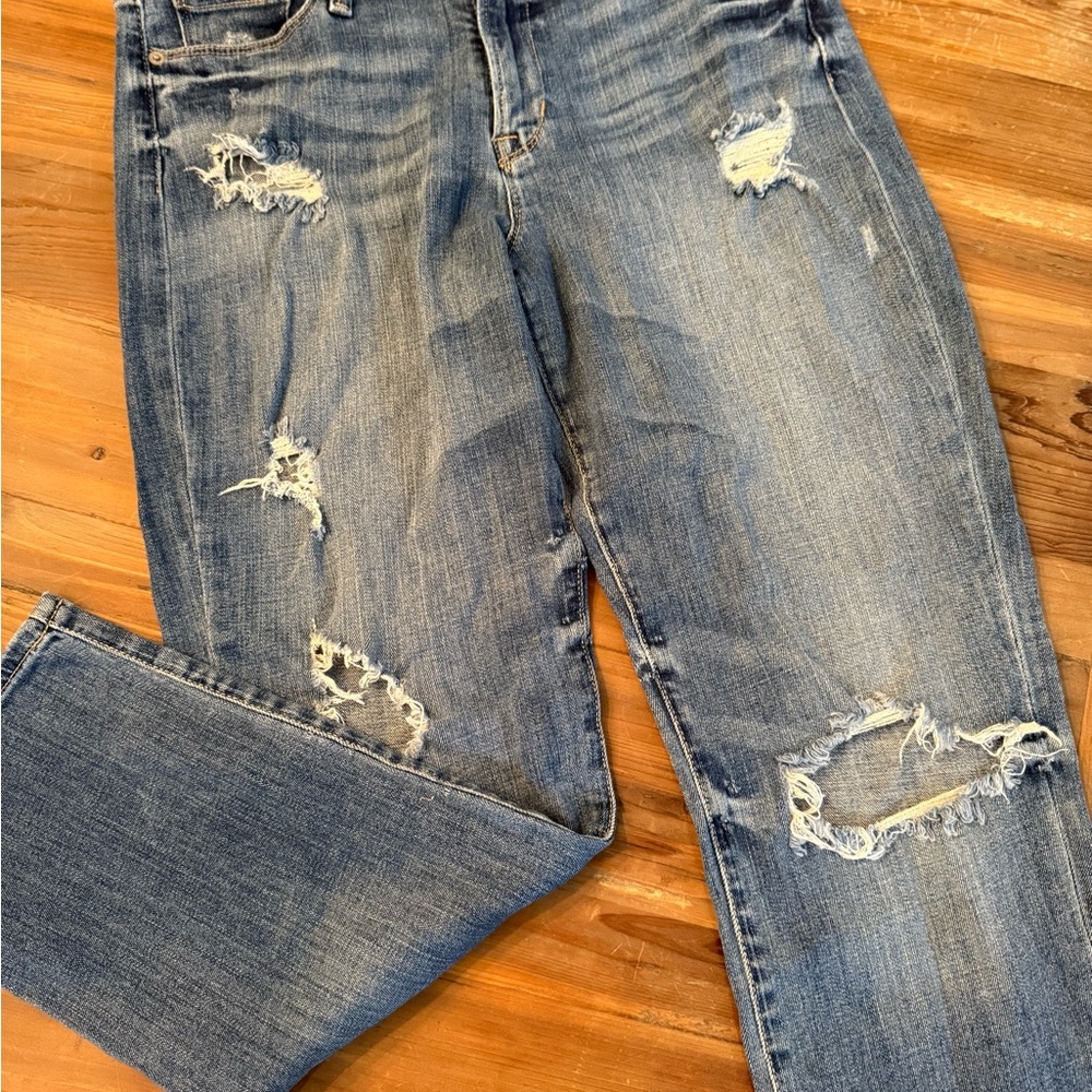 Lucky Brand Light Blue Distressed Cropped Jeans